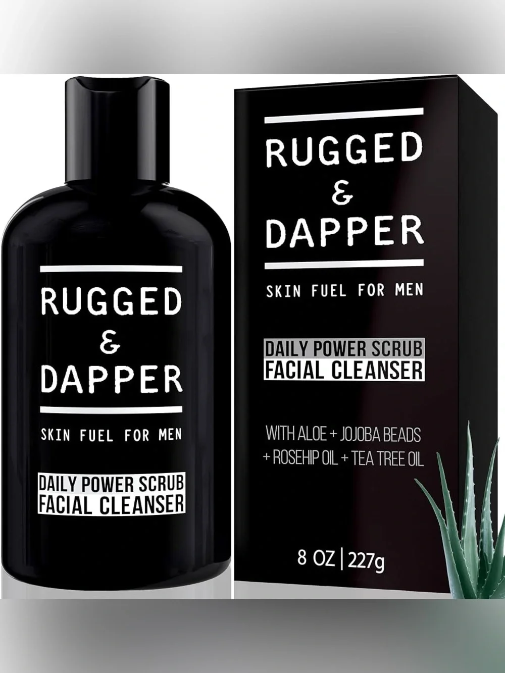 Rugged & Dapper Daily Power Scrub Facial Cleanser - Black
